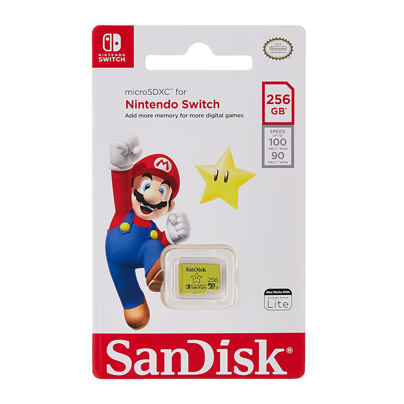 Sandisk 256GB Microsdxc Uhs I Memory Card For Nintendo Switch Sdsqxao 256G SDSQXAO-256G-GN3ZN, Yellow